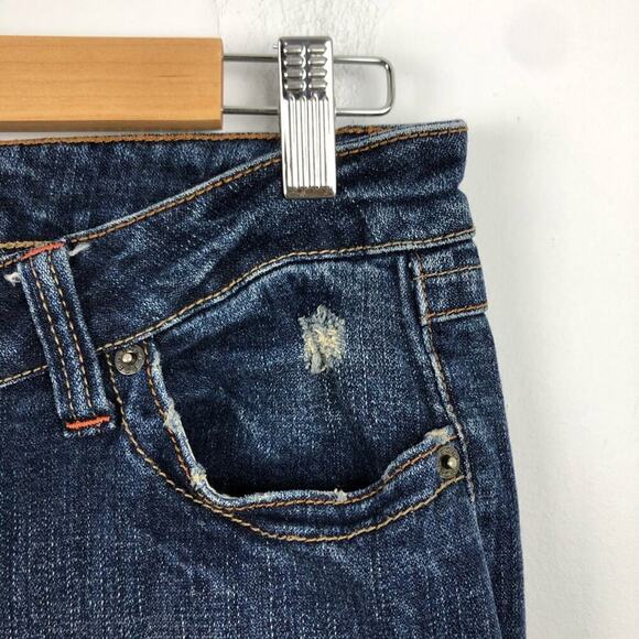 Bcbgmaxazria Flap Pocket Twisted Seam Flare Jeans Size 10 - Picture 6 of 14